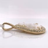 1.35CT Diamond 10K Yellow Gold Buddha Pendant - White Carat - USA & Canada